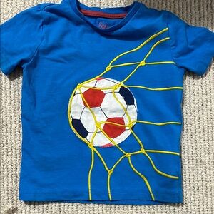 Mini Boden SS Blue Soccer Kids T-Shirt